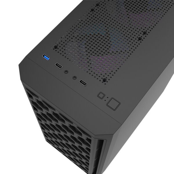Gabinete Gamer DarkFlash DK300M Micro ATX 3 Cooler Negro