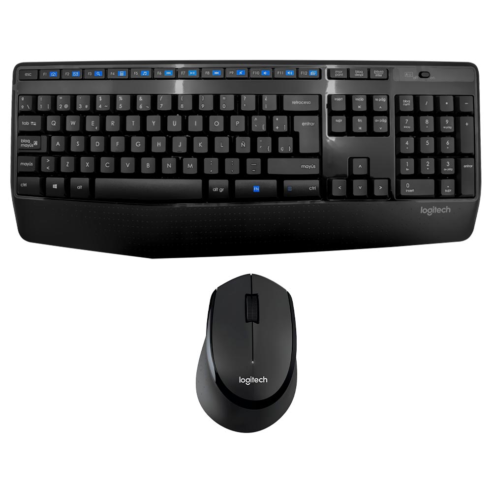 Teclado + Mouse Logitech MK345 Wireless Español Negro (920-007820)