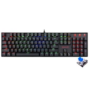 Teclado Gamer Mecánico Redragon K551RGB-1 Mitra USB RGB Inglés Negro