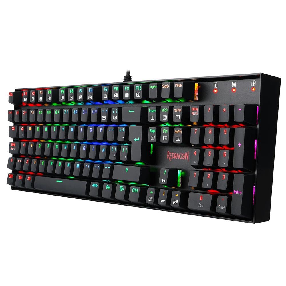 Teclado Gamer Mecánico Redragon K551RGB-1 Mitra USB RGB Inglés Negro