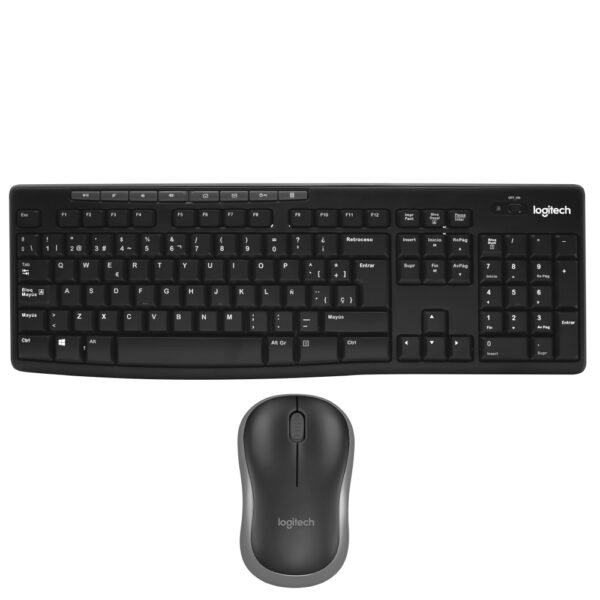 Teclado+mouse LOGITECH MK270 Wireless Español-Negro (920-004432)