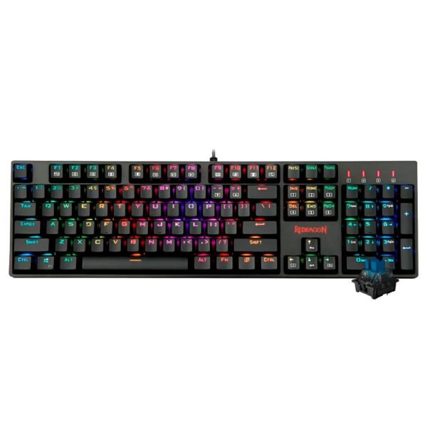 Teclado Gamer Mecánico REDRAGON K582RGB Surara USB RGB Inglés-Negro