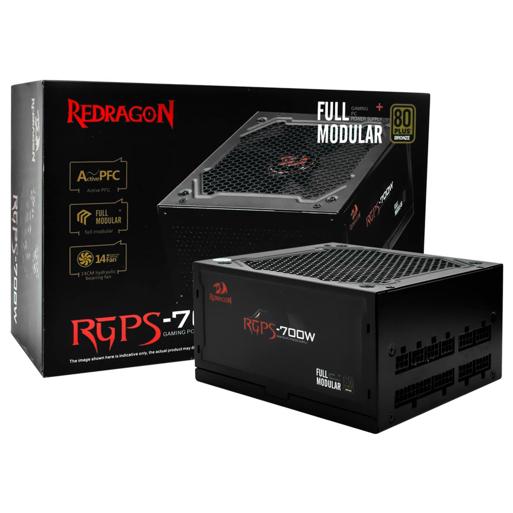 Fuente de Alimentación de Alimentación Redragon GC-PS005 700W ATX Modular 80 Plus Bronze