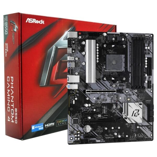 Placa Madre ASRock B550 Phantom Gaming 4 Socket AM4 DDR4