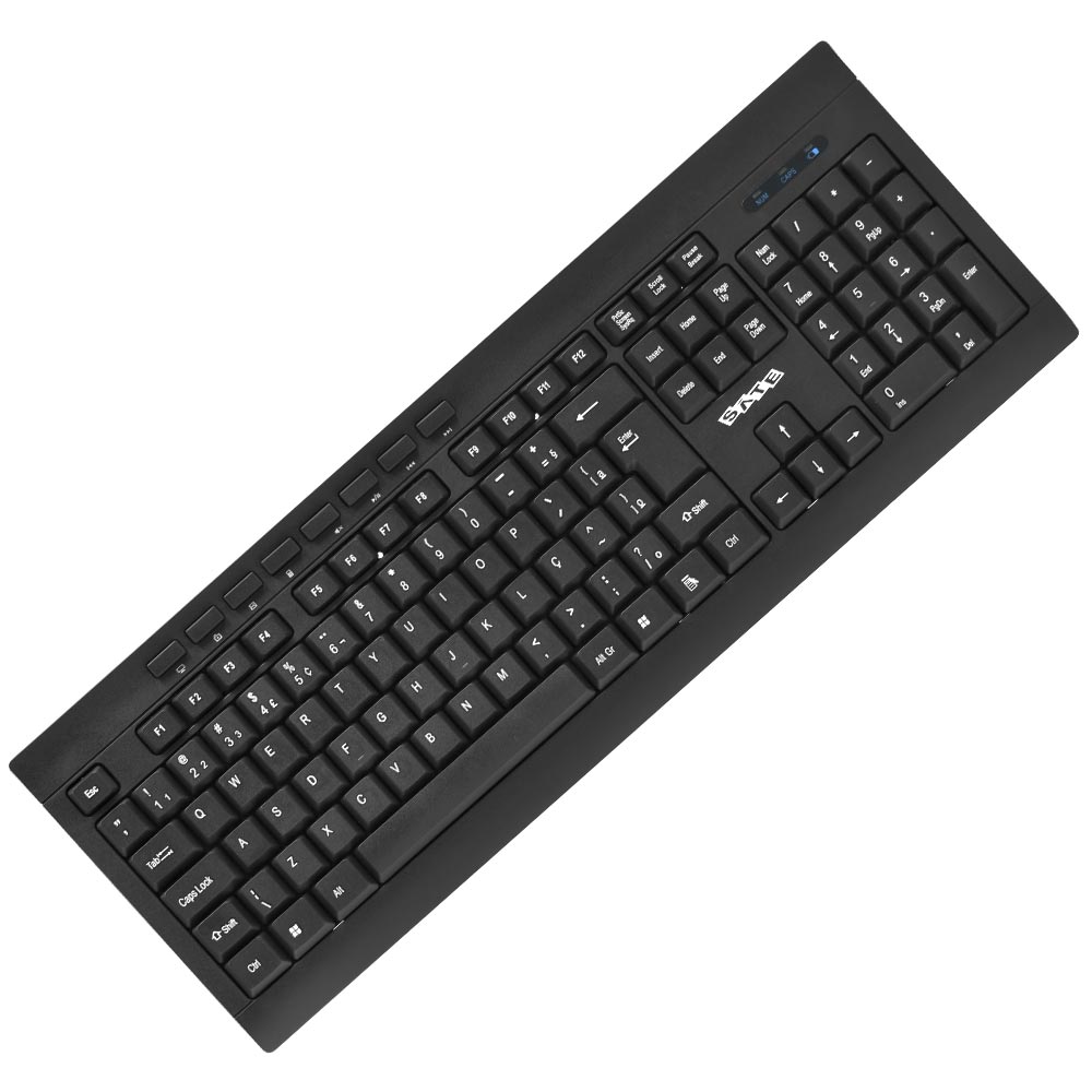 Teclado + Mouse Satellite AK-726G Wireless Portugués Negro