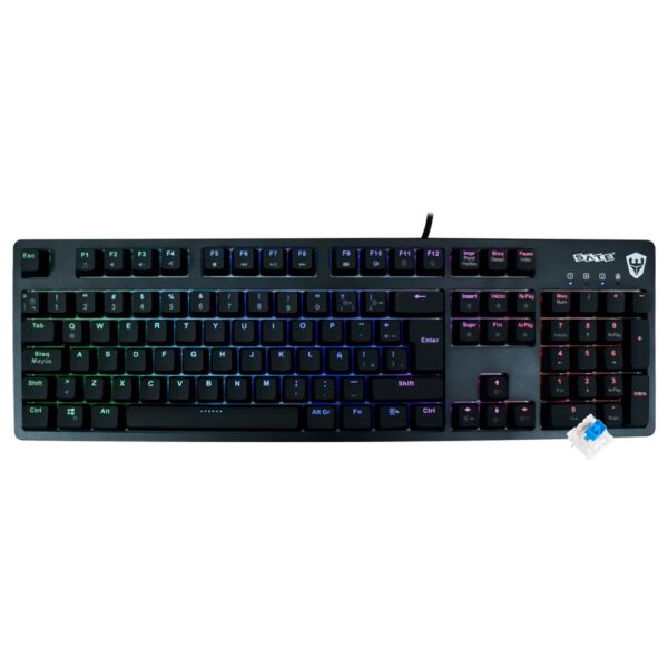 Teclado Gamer Mecánico SATELLITE K62 USB RGB Español-Negro