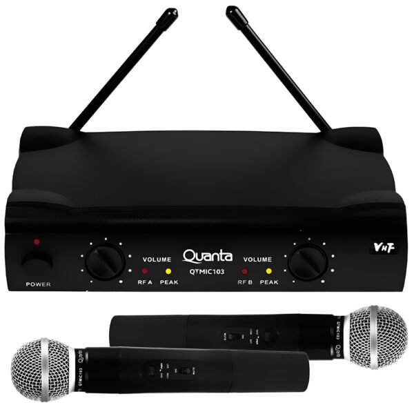 Micrófono QUANTA QTMIC103 Sin Cable - Negro