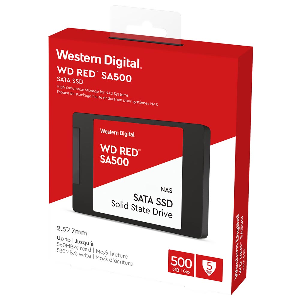 SSD Western Digital 500GB SA500 Red 2.5" SATA 3 - WDS500G1R0A