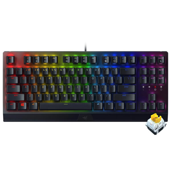 Teclado Gamer Mecánico Razer Blackwidow V3 Tenkeyless USB RGB Inglés Negro (RZ03-03491800-R3M1)