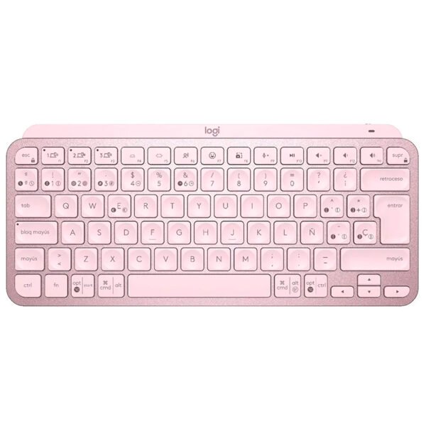 Teclado Logitech MX Keys Mini Wireless Backlight Español - Rosa (920-010478)