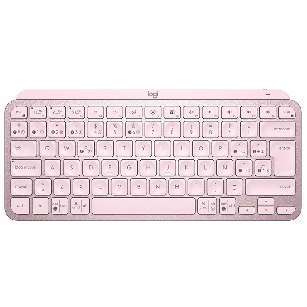 Teclado Logitech MX Keys Mini Wireless Backlight Español - Rosa (920-010478)