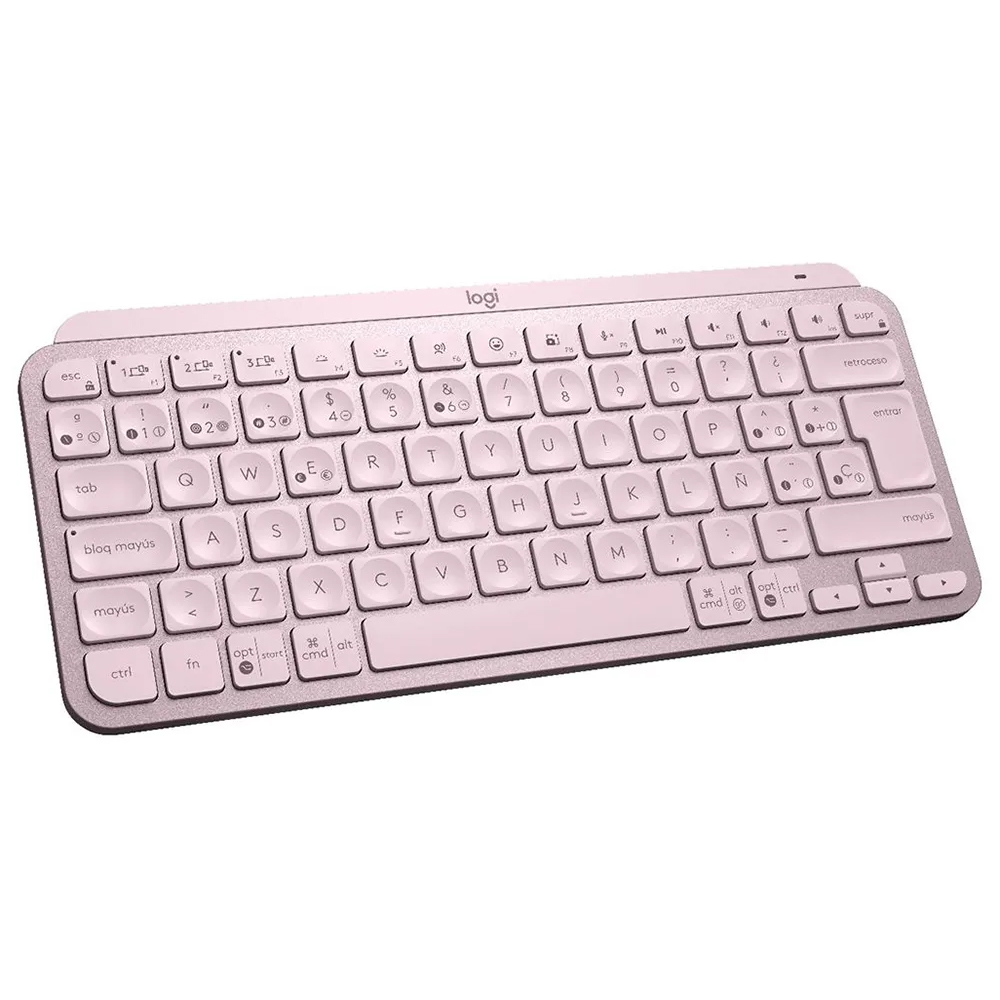 Teclado Logitech MX Keys Mini Wireless Backlight Español - Rosa (920-010478)