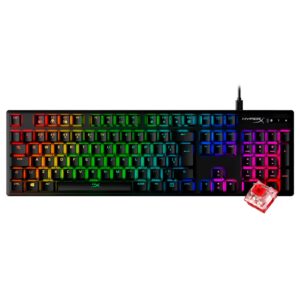 Teclado Gamer Mecánico Kingston Hyperx Alloy Origins USB RGB Cherry RED Portugués Negro (HX-KB6RDX-BR)