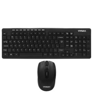 Teclado + Mouse Satellite AK-751G Wireless Portugués Negro