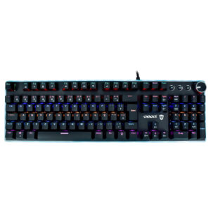 Teclado Gamer Mecánico Satellite GK-701 USB RGB Portugués Negro