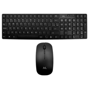 Teclado + Mouse Mtek KM5197B Wireless Portugués Negro