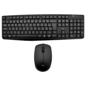Teclado + Mouse Mtek KM5239 Wireless Portugués Negro