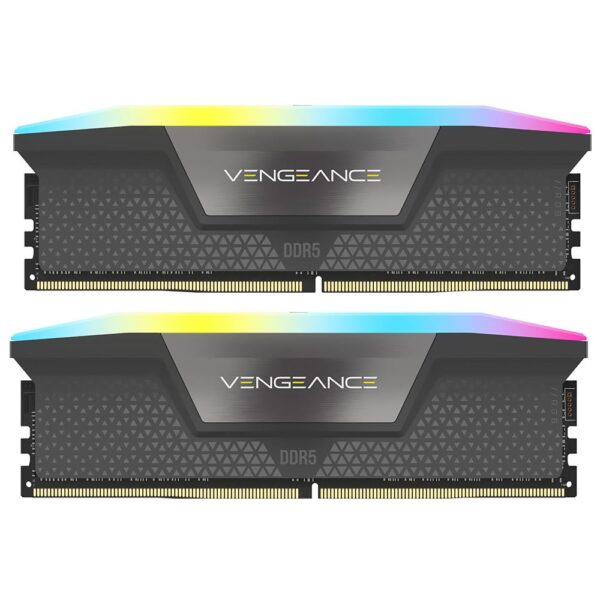 Memoria RAM CORSAIR VENGEANCE Rgb DDR5 64GB (2X32GB) 5200MHZ Negro (CMH64GX5M2B5200Z40K)