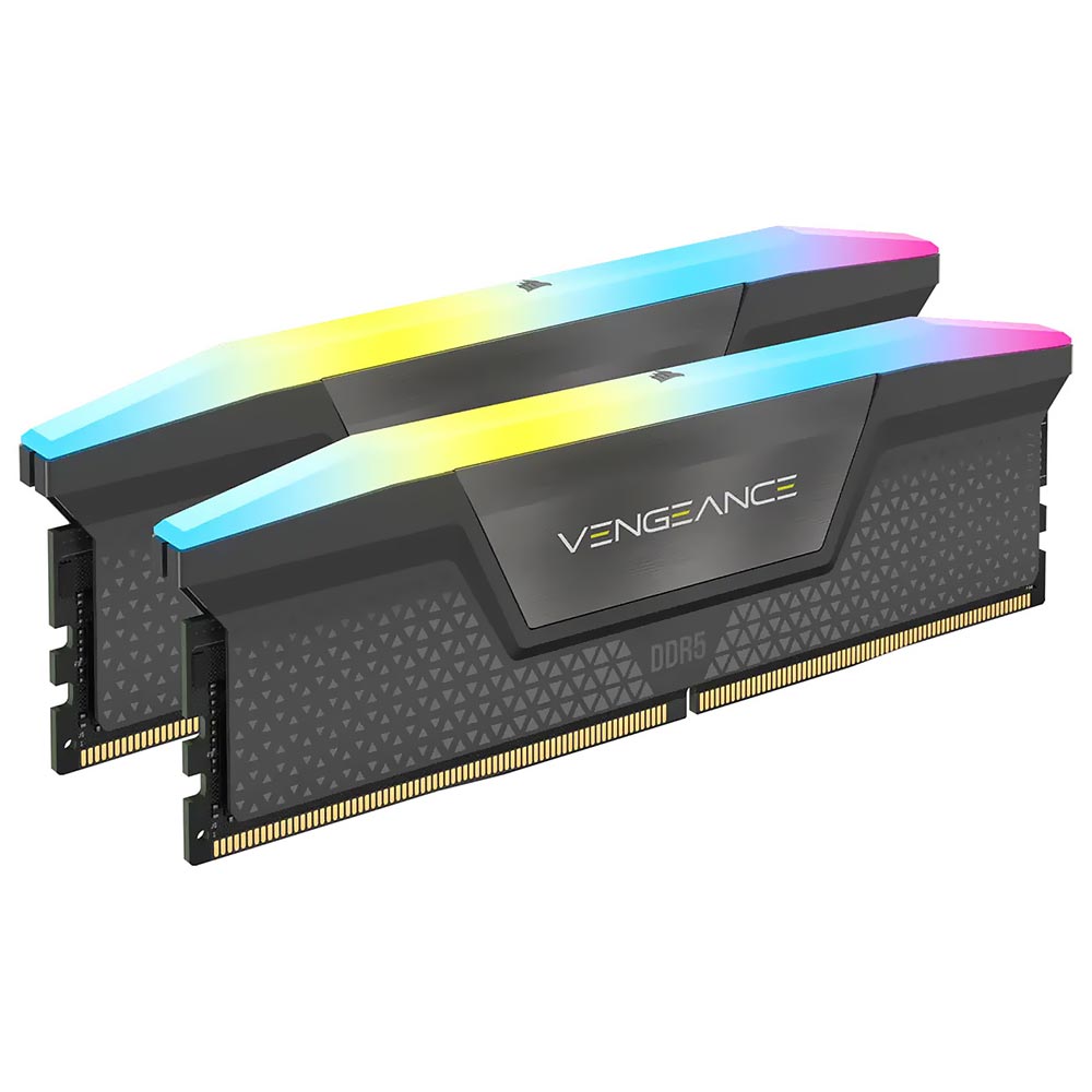 Memoria RAM Corsair Vengeance RGB DDR5 64GB (2x32GB) 5200MHz Negro (CMH64GX5M2B5200Z40K)