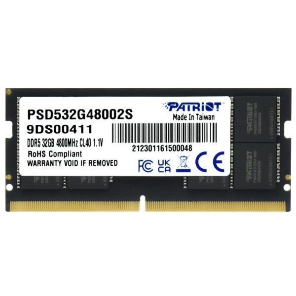 Memoria RAM Notebook Patriot Signature Line DDR5 32GB 4800MHz PSD532G48002S