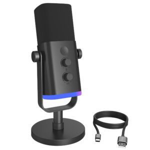 Micrófono Fifine AM8 Streaming Recording Dynamic RGB Negro