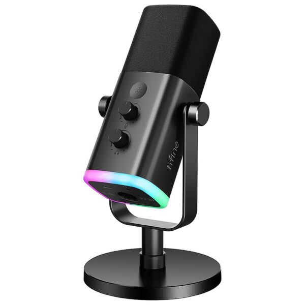 Micrófono Fifine AM8 Streaming Recording Dynamic RGB Negro