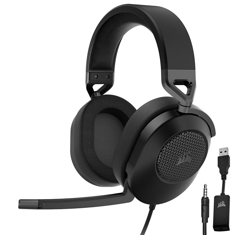 Auricular Gamer Corsair Surround HS65 Con Cable - Negro (CA-9011270-NA)