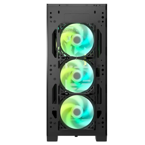 Gabinete Gamer darkFlash DK361 ATX 4 Cooler ARGB Negro