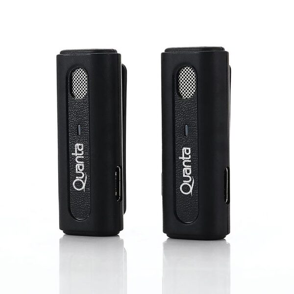 Micrófono Quanta QTMDM20 Wireless para Smartphone Type-C + Adaptador lightning Negro