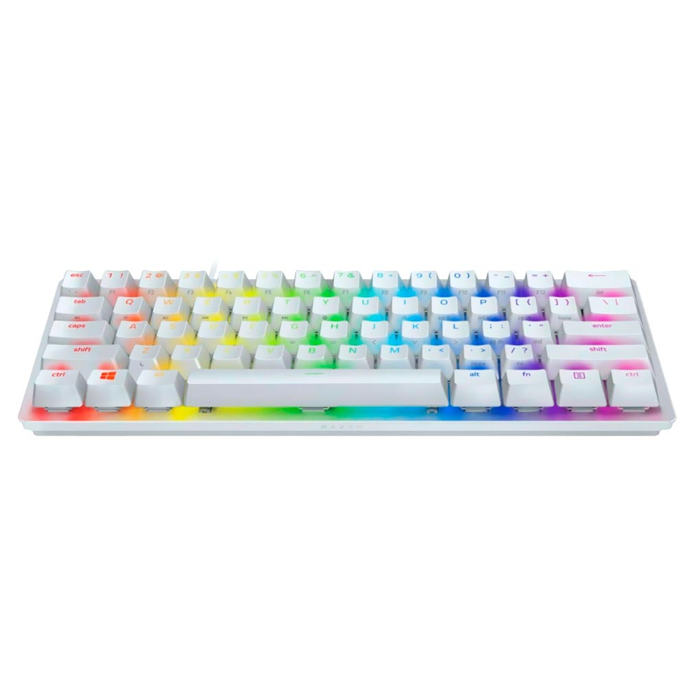 Teclado Gamer Razer Huntsman Mini Optical USB RGB Inglés Blanco (RZ03-03390400-R3M1)