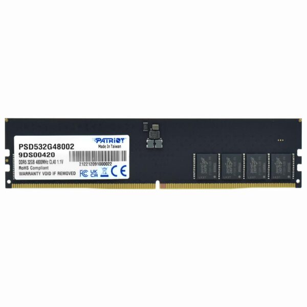 Memoria RAM Patriot Signature DDR5 32GB 4800MHz Negro (PSD532G48002)