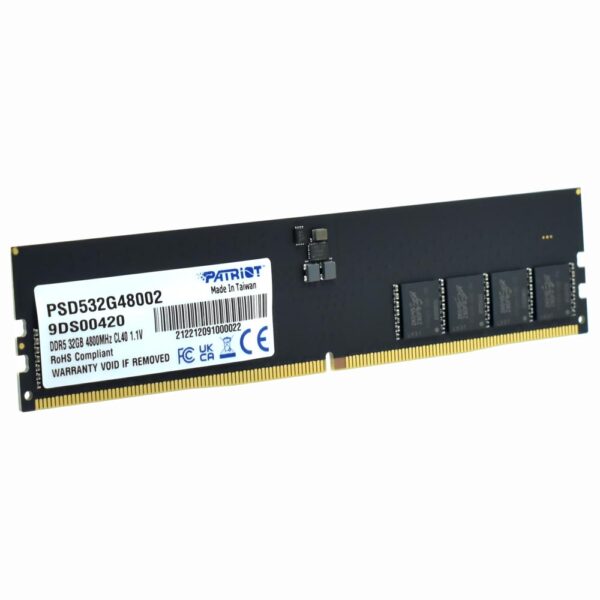 Memoria RAM Patriot Signature DDR5 32GB 4800MHz Negro (PSD532G48002)