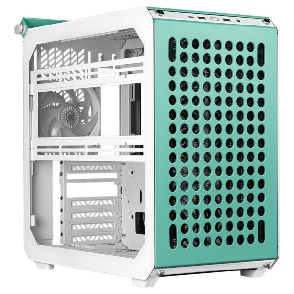 Gabinete Gamer Cooler Master Flatpack Macaron QUBE500 Mid Tower 1 Cooler ARGB Blanco(Q500-DGNN-S00)