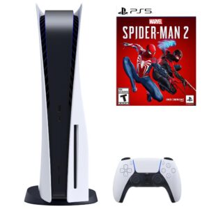 Consola Sony Playstation 5 CFI-1215A 825GB 8K 4K Bivolt Blanco + Jogo Marvel Spiderman 2