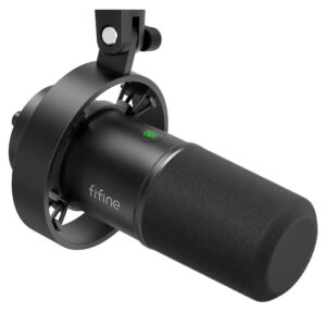 Micrófono Fifine K688 Dynamic Podcast Negro