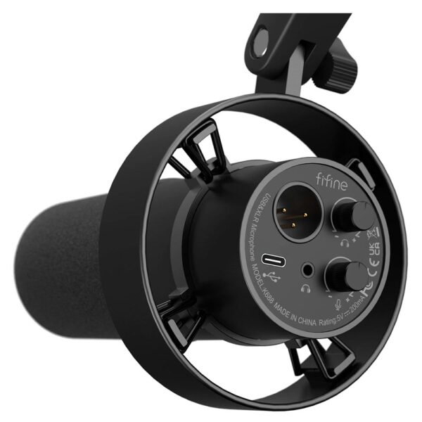 Micrófono Fifine K688 Dynamic Podcast Negro