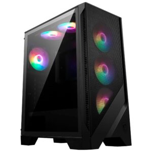 Gabinete Gamer MSI Mag Forge 120A Airflow Mid Tower 6 Cooler RGB Negro