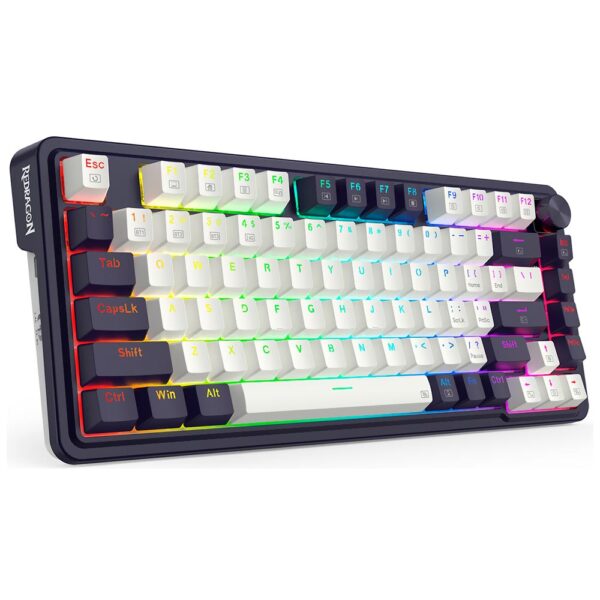 Teclado Gamer Mecánico Redragon K673WB-RGB-PRO UCAL Pro Mini Wireless RED Inglés Morado Blanco