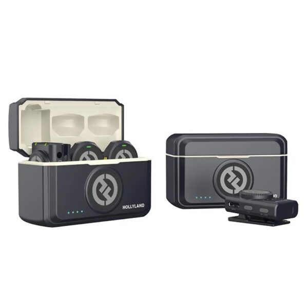 Micrófono Hollyland Lark M2 Lavalier Duo Wireless Lightning USB-C - Shine Charcoal (Combo)