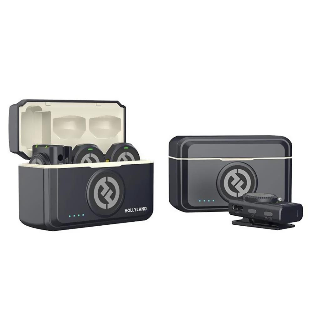 Micrófono Hollyland Lark M2 Lavalier Duo Wireless Lightning USB-C - Shine Charcoal (Combo)