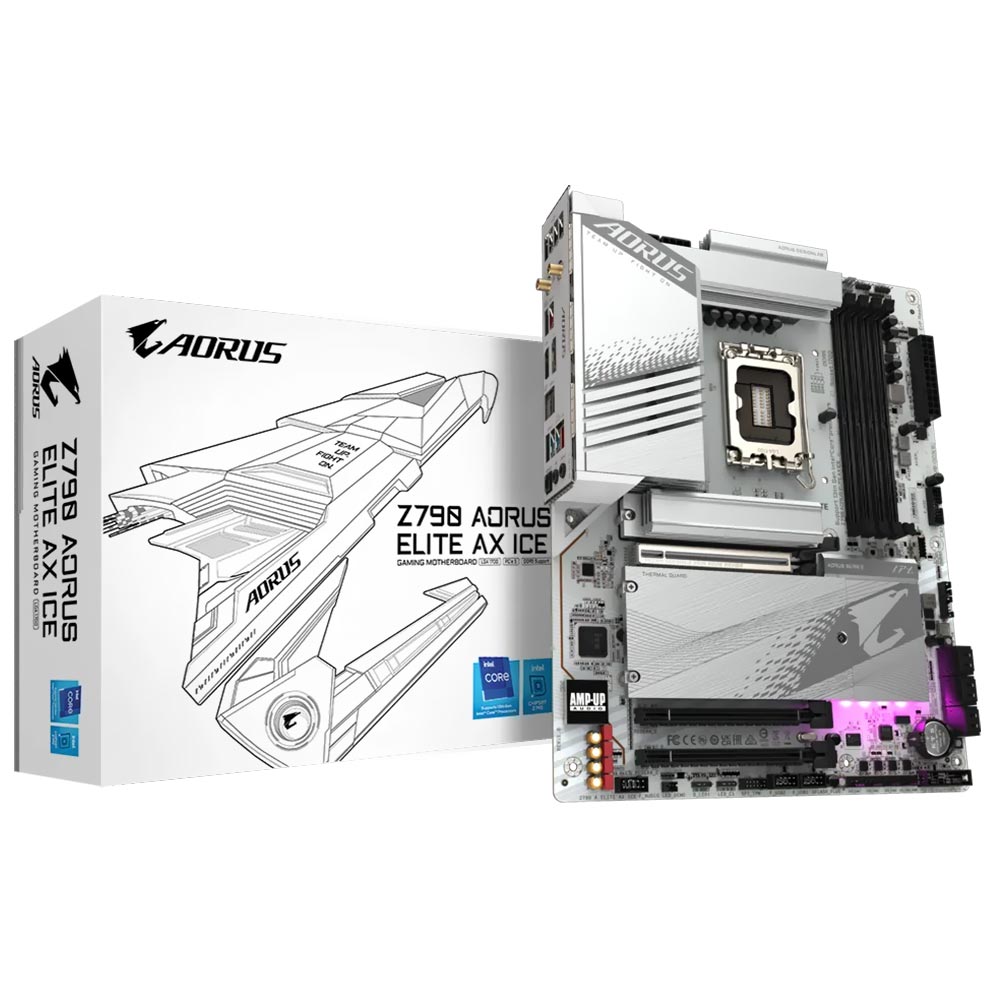 Placa Madre Gigabyte Z790 AORUS Elite AX ICE Socket LGA 1700 DDR5