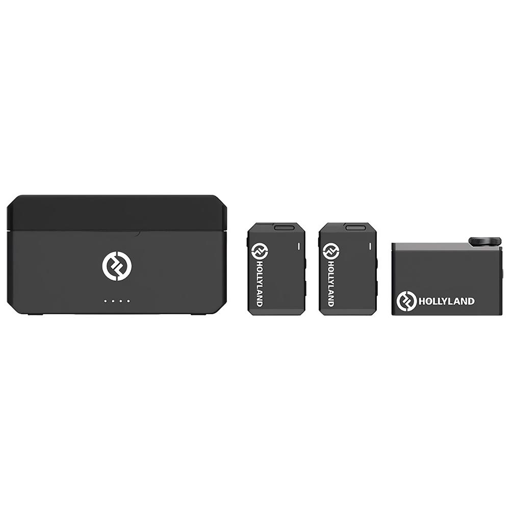 Micrófono Hollyland Lark Max Duo Lavalier Wireless Negro (Kit)