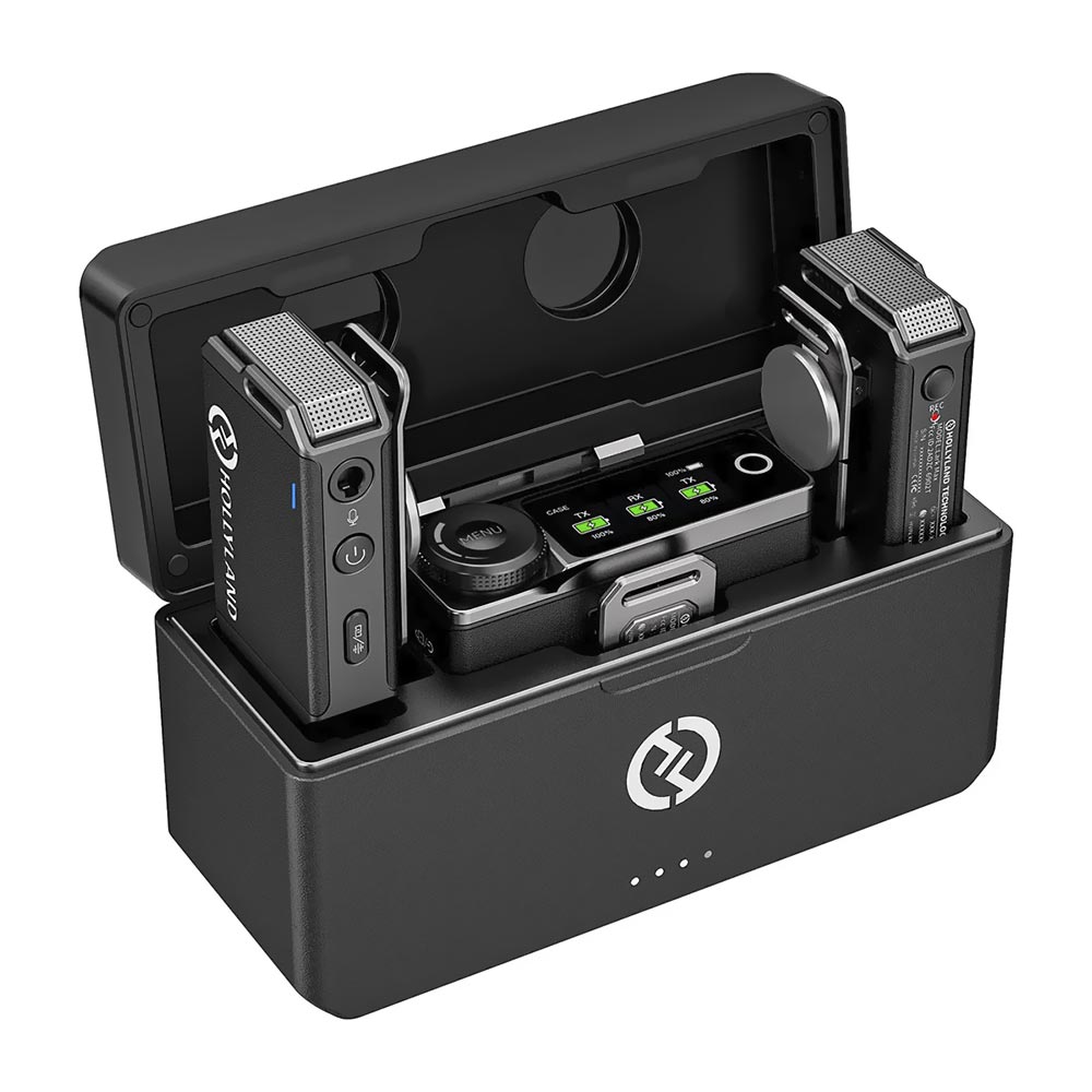 Micrófono Hollyland Lark Max Duo Lavalier Wireless Negro (Kit)