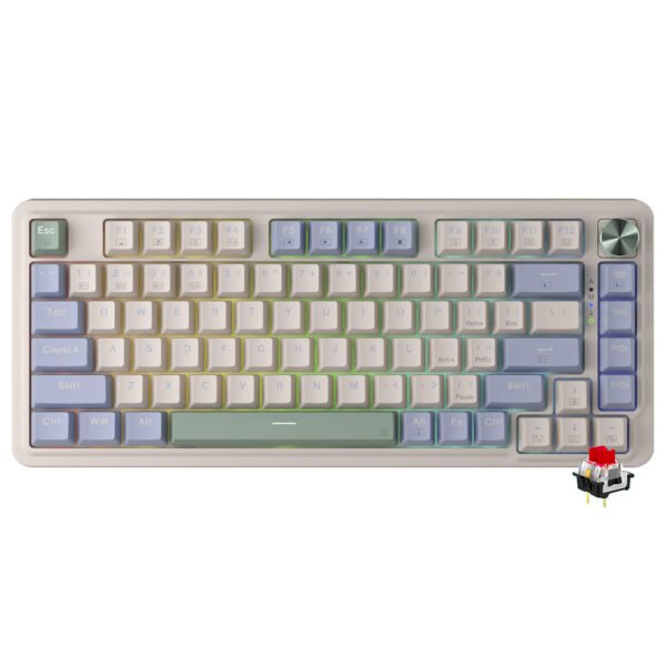 Teclado Gamer Mecánico REDRAGON K673CPG-RGB-Pro Ucal Pro Wireless RGB Red Inglés-Blanco Verde