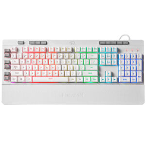 Teclado Gamer Redragon K512W-RGB-1 Shiva USB Inglés Blanco
