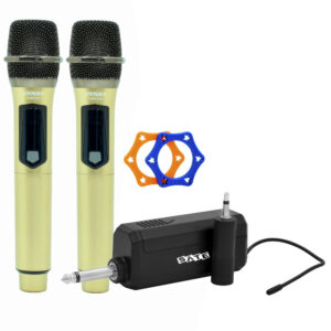 Micrófono Satellite A-MK1202 Wireless - Dorado (Kit con 2)