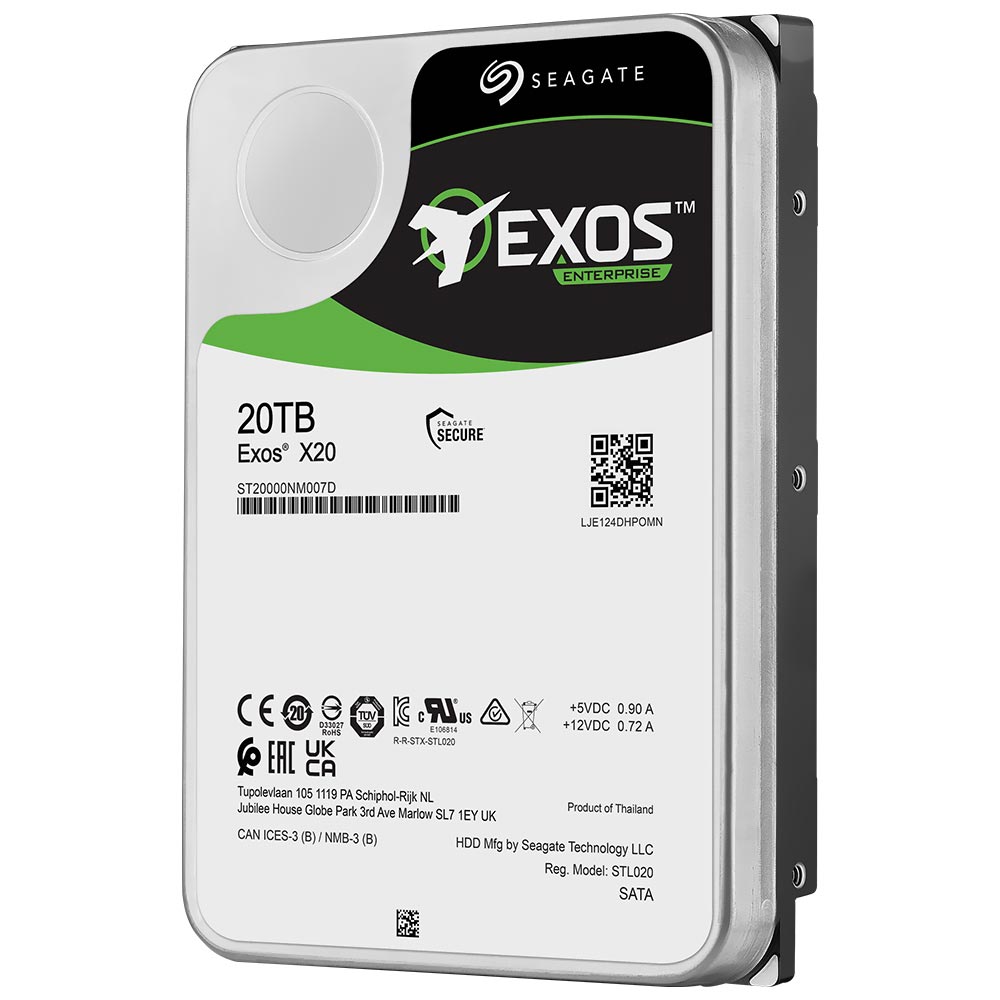 HDD Seagate 20TB Exos X20 Enterprise 3.5" SATA 3 7200RPM ST20000NM007D