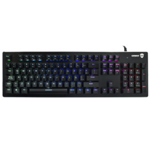Teclado Gamer Mecánico Satellite GK-302 USB RGB Blue Español Negro