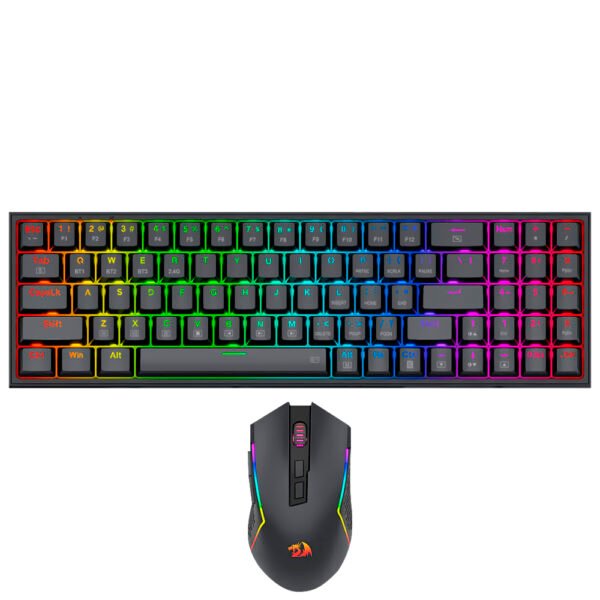 Teclado Gamer Mecánico REDRAGON S136 Combo Wireless RGB Red Inglés-Negro