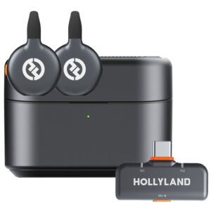 Micrófono Hollyland Lark M2S Lavalier Duo Wireless USB-C - Space Gris